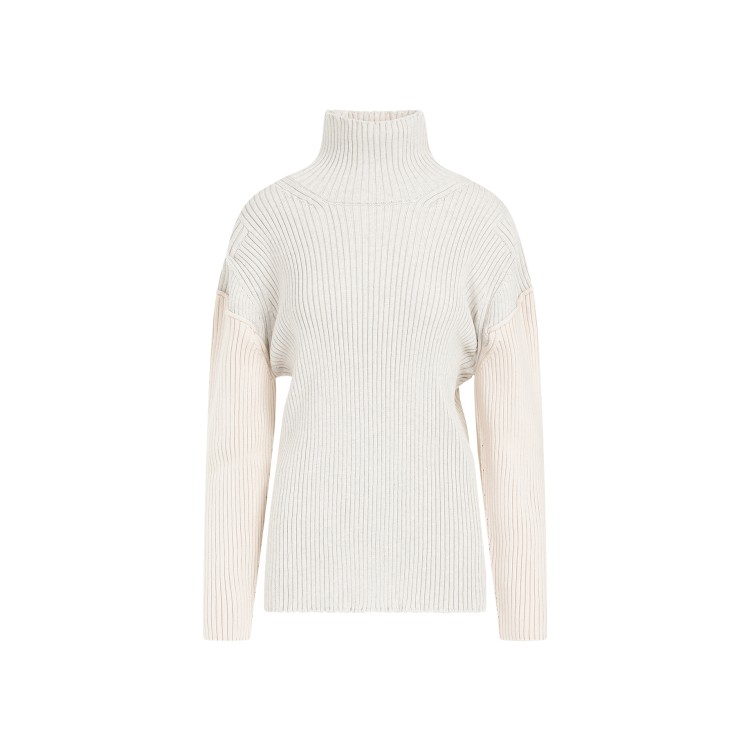 The Row Dua Ribbed Sweater In White