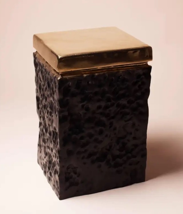 Shop Unknown Bronze Hand Casted Side Table Or Stool By Studio Goldwood In Not Applicable