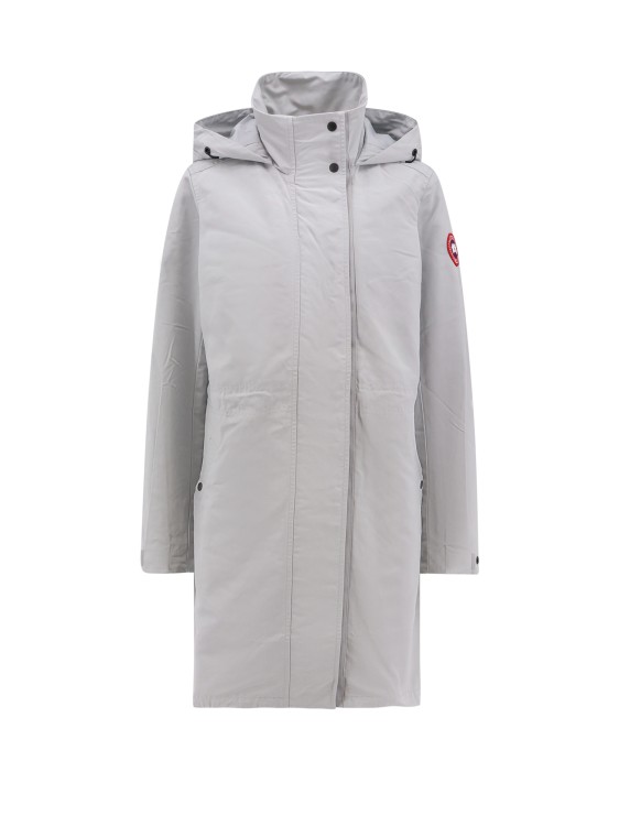 Shop Canada Goose Hooded Nylon Jacket In White