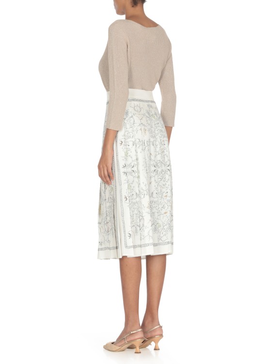 Shop Fabiana Filippi Silk Skirt In White