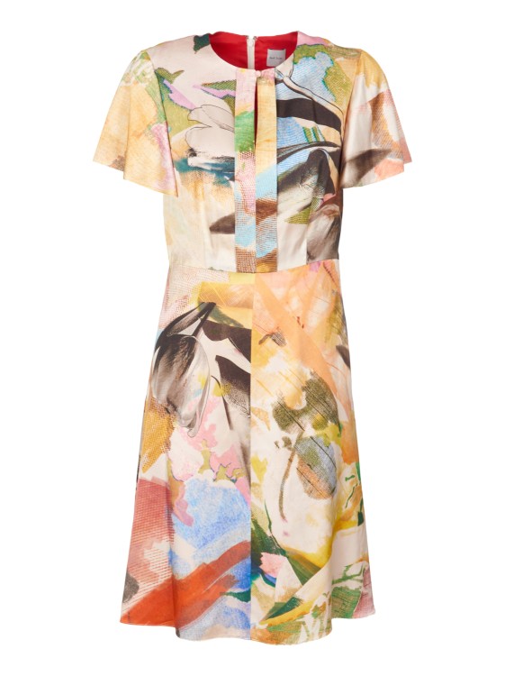Shop Paul Smith Dress With Multicolor Print In Neutrals