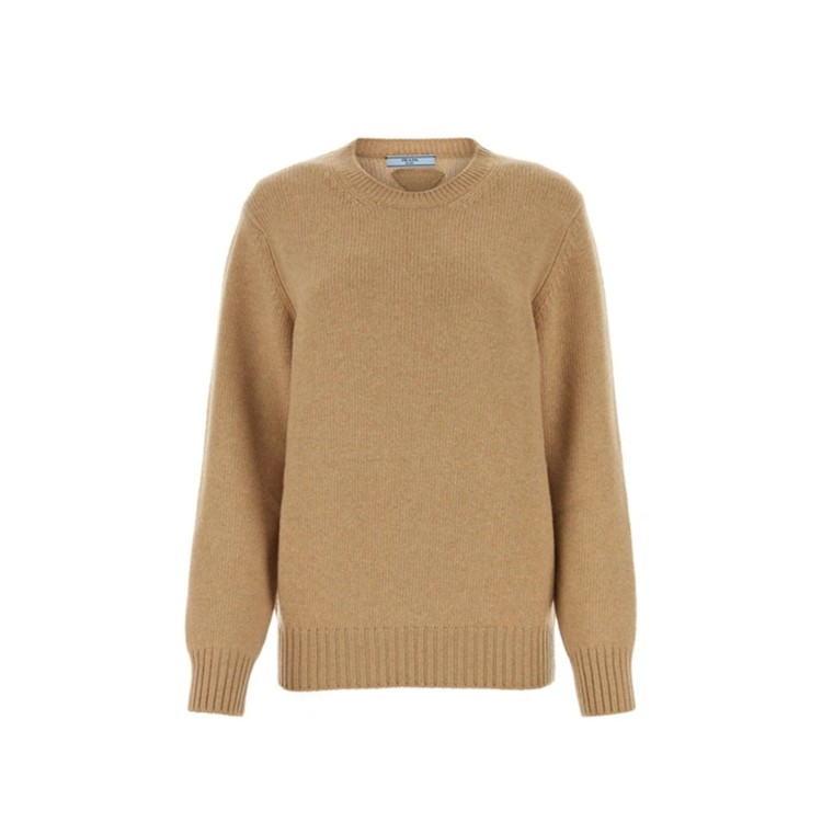 Shop Prada Brown Cashmere Sweater In Neutrals