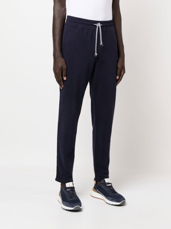 Shop Brunello Cucinelli Tapered Drawstring Track Pants In Black