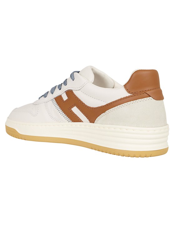 Shop Hogan H630 Leather Sneakers In Neutrals