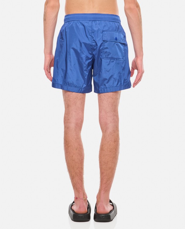 Shop Moncler Swimwear Short In Blue