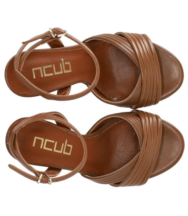 Shop Ncub Light Brown Heeled Sandal