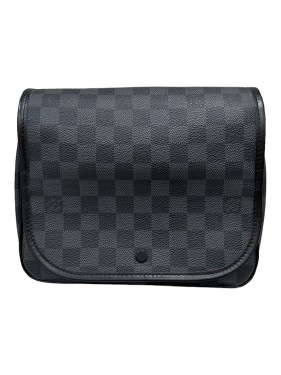 L.V. Damier Graphite Toilet Pouch PM, Luxury, Bags & Wallets on Carousell