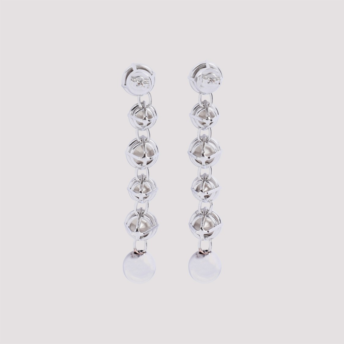 Jean Paul Gaultier Crystal-embellished Drop Earrings In Silver