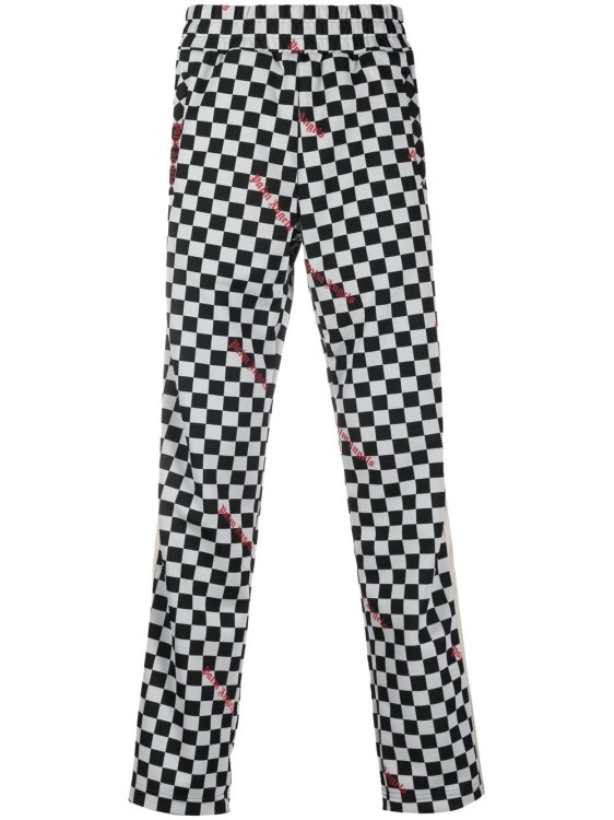 Shop Palm Angels Damier Track Pants In White