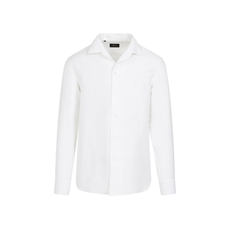 Shop Brioni White Cotton Shirt