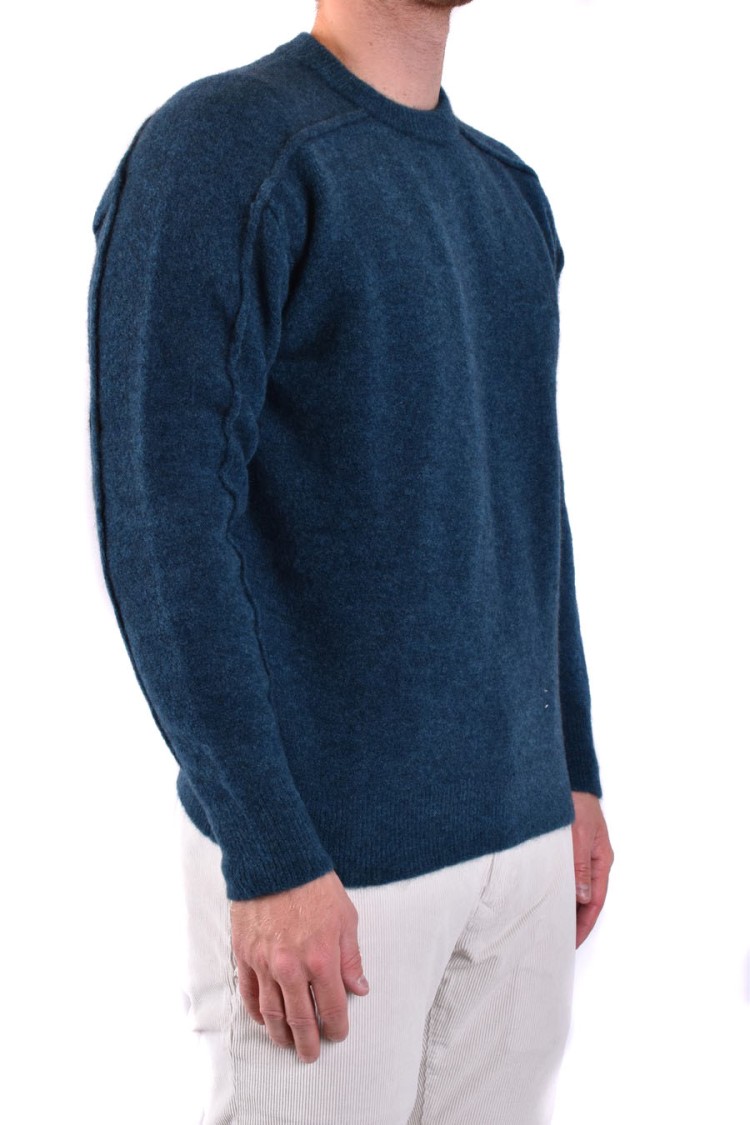 Isabel Benenato Petroleum Knit Sweater In Green