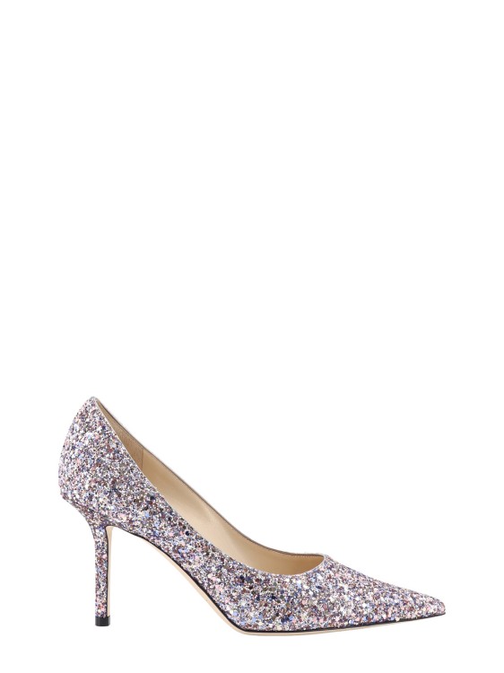 Shop Jimmy Choo Décolleté With All-over Glitter In Grey