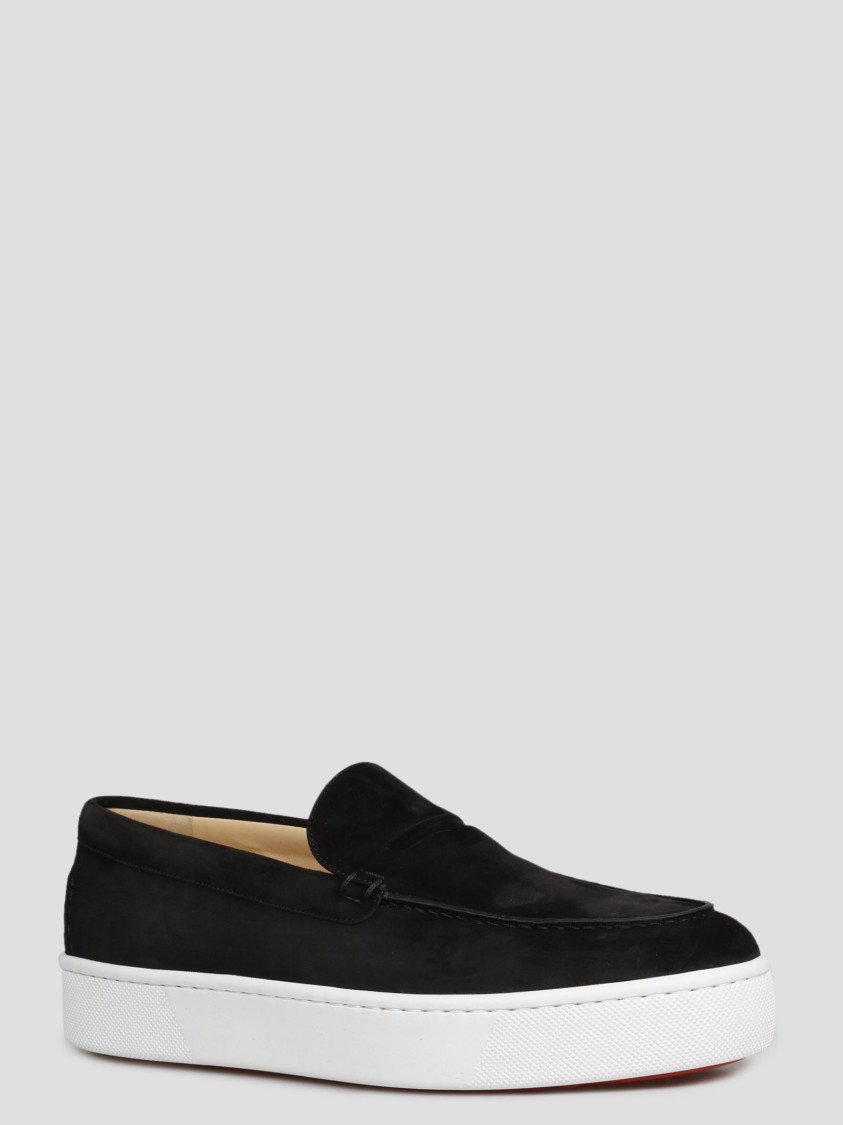 Christian Louboutin Men's Varsiboat Loafers In Black