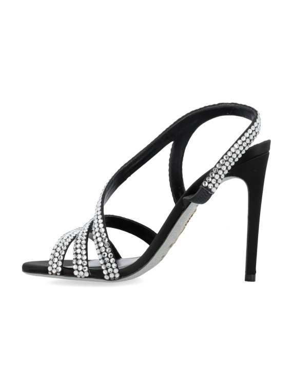 René Caovilla 105mm Lisa Sandals In Black
