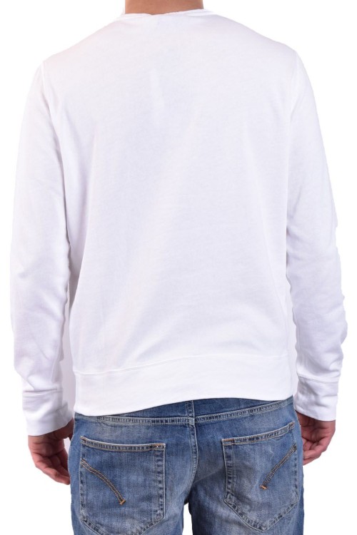 Shop Polo Ralph Lauren White Cotton Sweatshirt