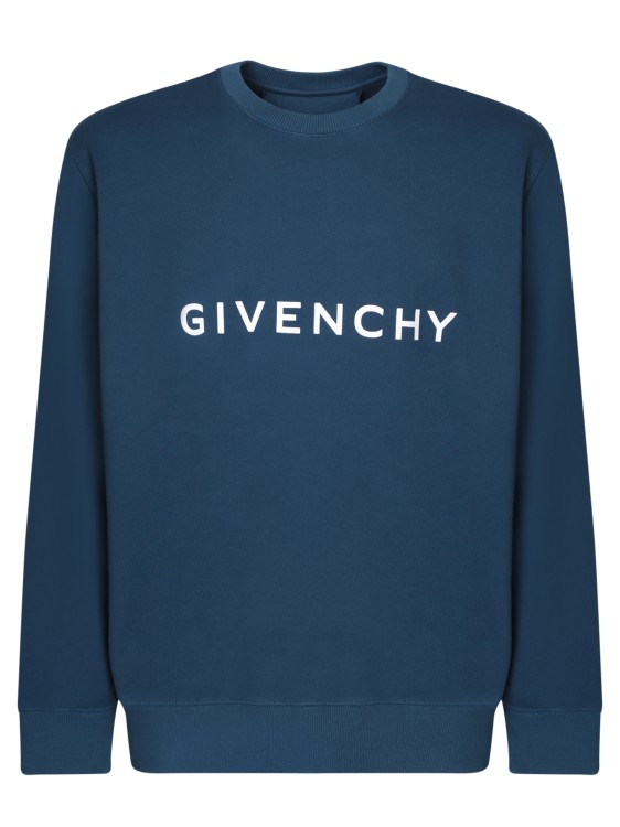 Givenchy Archetype Slim Sweatshirt In Gauze Fabric In Blue