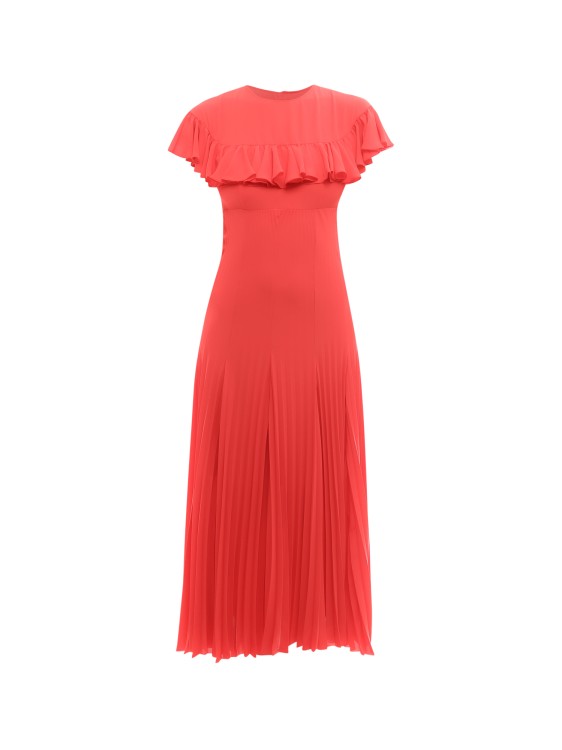 Shop Philosophy Di Lorenzo Serafini Pleated Voile Dress In Red