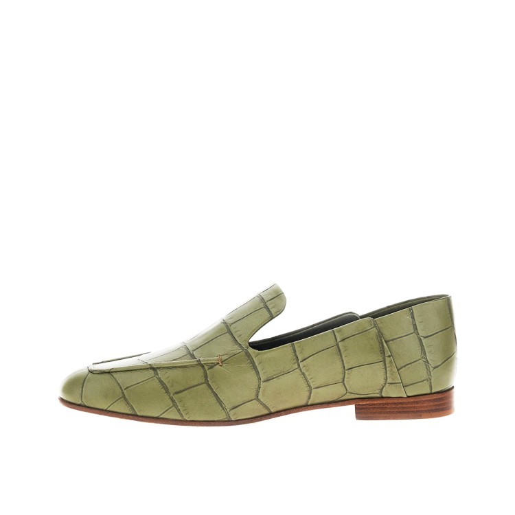Shop Max Mara Laris Leather Loafers In Neutrals