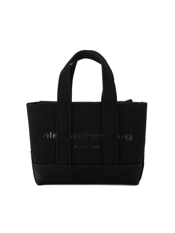 Shop Alexander Wang Knit Mini Tote Bag - Polyester - Black