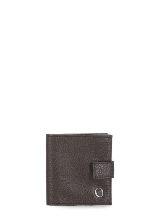 Orciani Micron Leather Purse In Brown