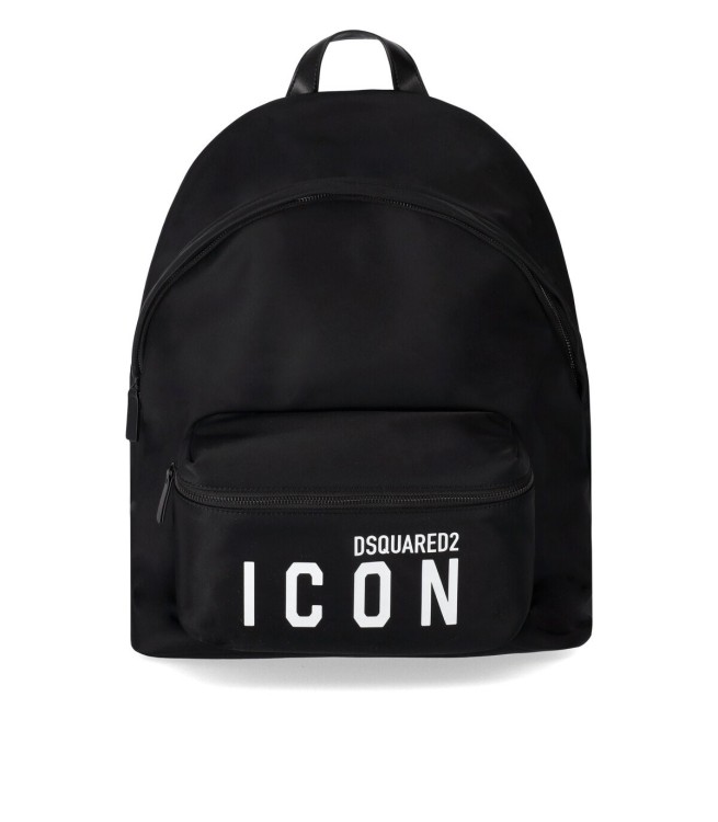 Shop Dsquared2 Be Icon Black Backpack
