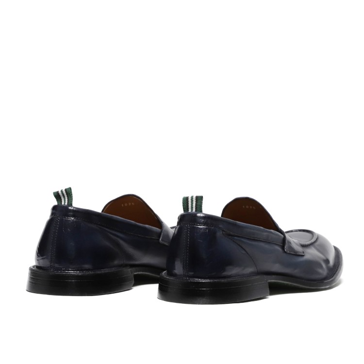 Shop Green George Blue Leather Moccasin In Black