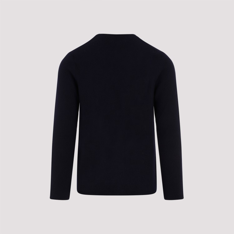 Shop Comme Des Garçons Navy Wool Sweater In Blue