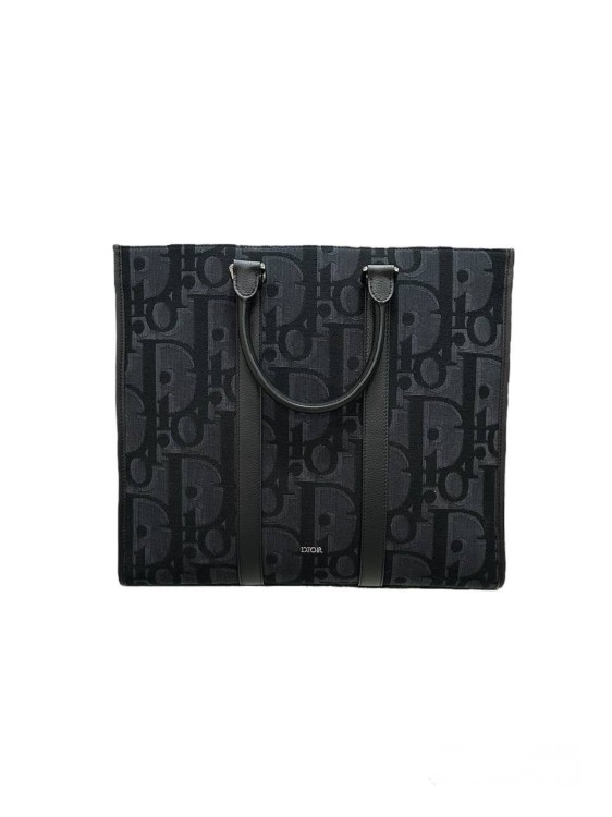 海外限定メンズ*DIOR*East-West Tote Bag トートバッグ ブラック 国内発送【スマート☆】Dior East-West トートバッグ ミディアム
