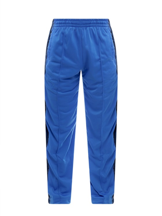 Shop Vtmnts Nylon Trouser With Logoed Profiles In Blue