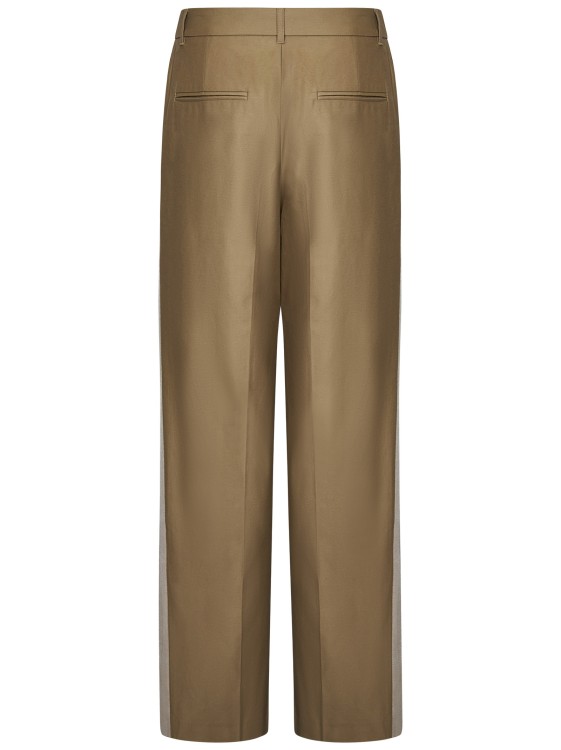 Shop Bluemarble Beige Cotton Palazzo Trousers In Brown