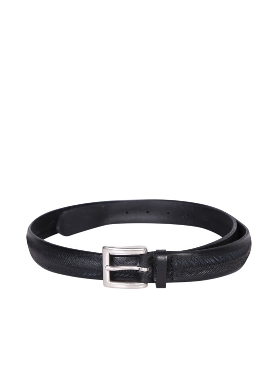 Shop Orciani Black Leather Belts
