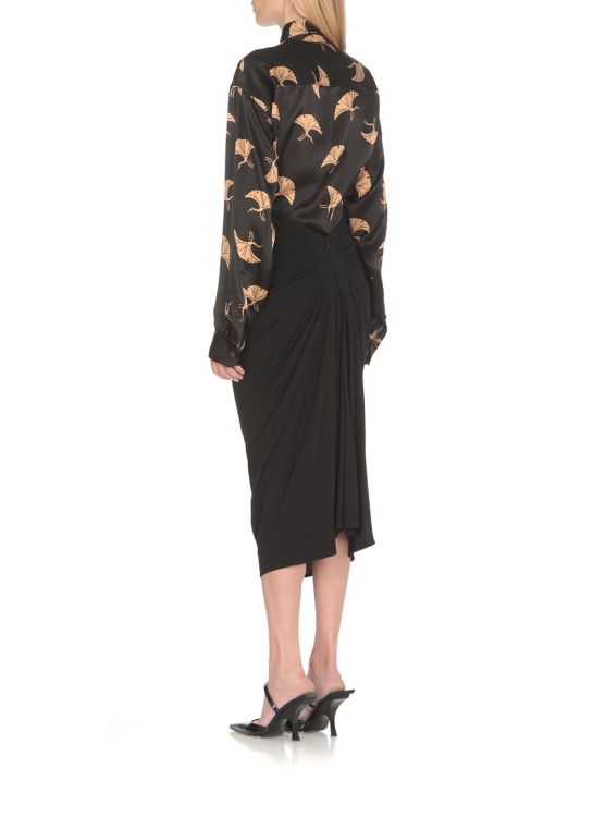 Shop Dries Van Noten Black Wool Blend Skirt