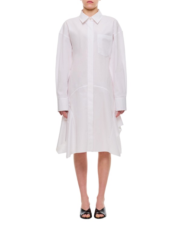 Shop Stella Mccartney Cotton Shirt Dress In White