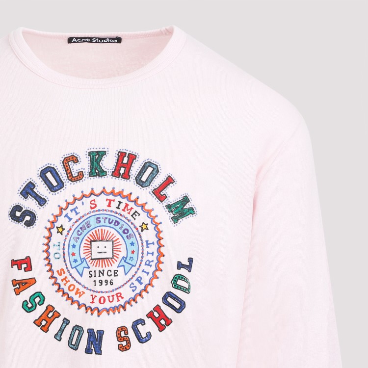 Shop Acne Studios Light Pink Long Sleeve T-shirt In White