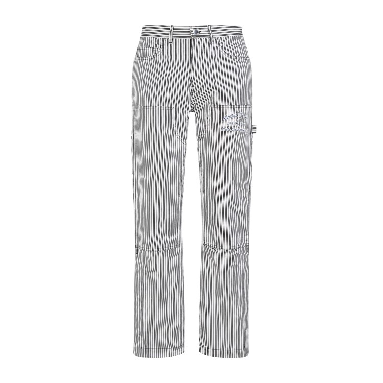 Amiri Striped Cotton Carpenter Pant In Grey