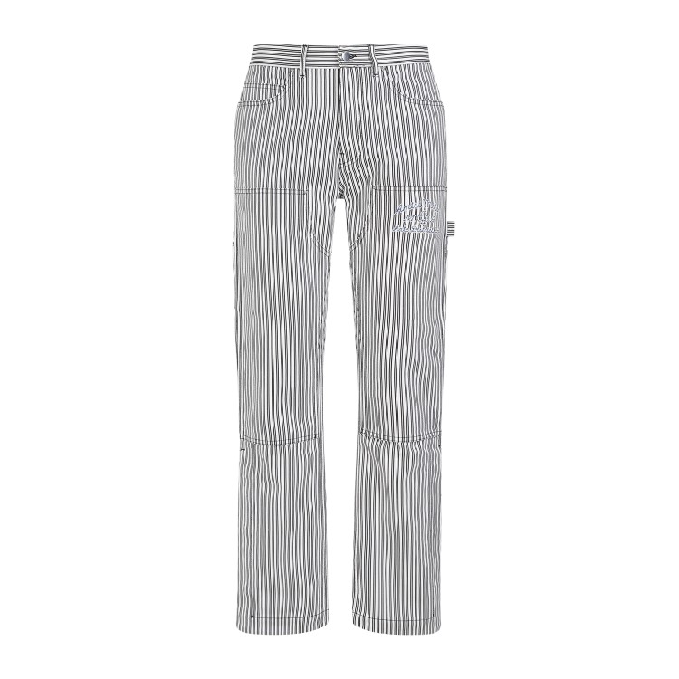 Shop Amiri Black Cotton Motors Carpenter Pant In Grey