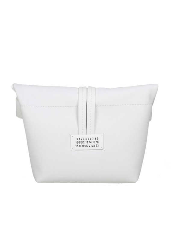 Maison Margiela Clutch Bag In Soft White Leather In Pattern
