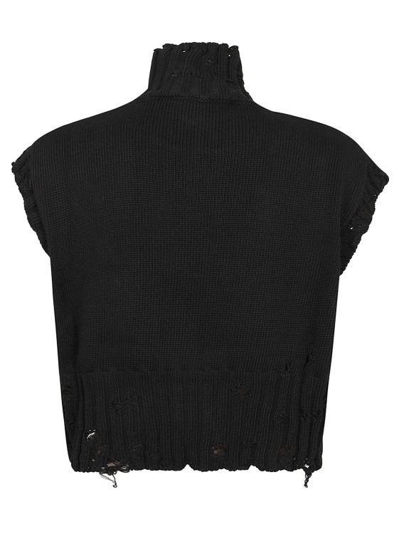 Shop Marni Cotton Turtleneck Vest In Black