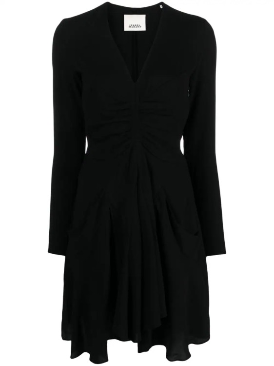 Isabel Marant Mini V Dress V Drape Black