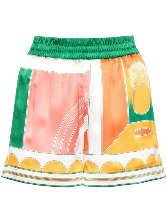 Shop Casablanca Summer Court Multicolor Shorts