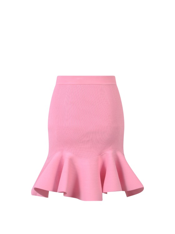 Shop Alexander Mcqueen Viscose Blend Skirt In Pink