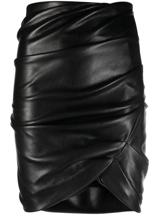 Philosophy Di Lorenzo Serafini Faux-leather Miniskirt In Black