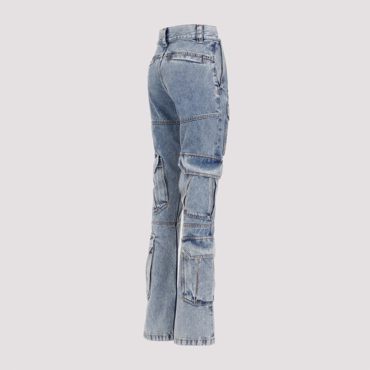 Givenchy High-rise Straight-leg Cargo Jeans In Blue
