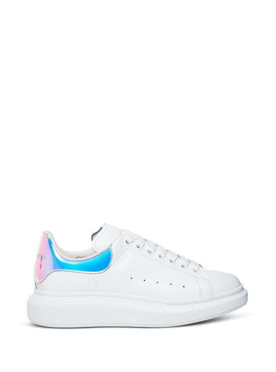 Alexander Mcqueen Oversize Sneakers In White And Holographic In White