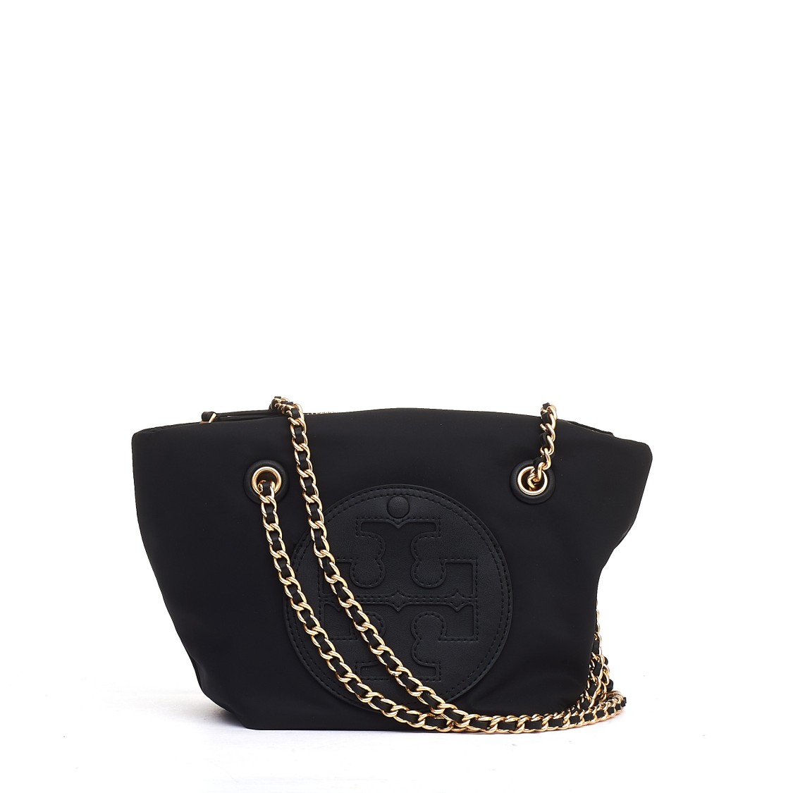 Shop Tory Burch Small Shoulder Bag Ella With Chain In Black