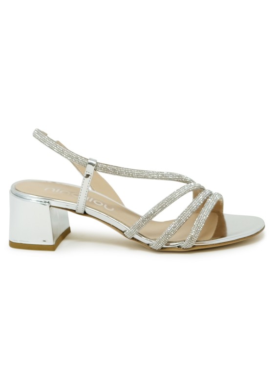 Shop Ninalilou Silver Leather Sandal