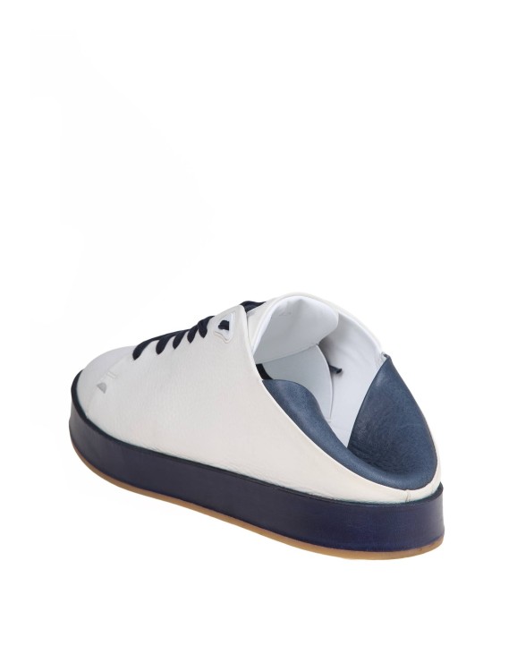 Shop Marco Castelli Axel Sneakers In White/blue Leather