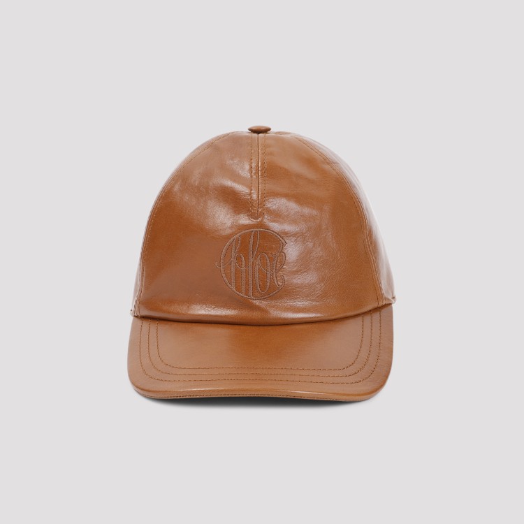 Chloé Logo-embroidered Baseball Cap In Brown