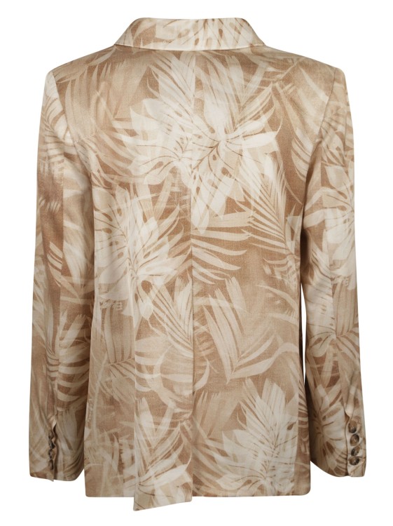 Shop Ermanno Firenze Interwoven Design Forest Print Jackets In Brown