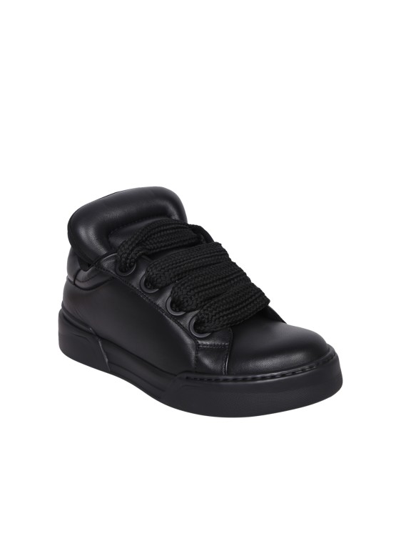 Shop Dolce & Gabbana Nappa Leather Sneakers In Black